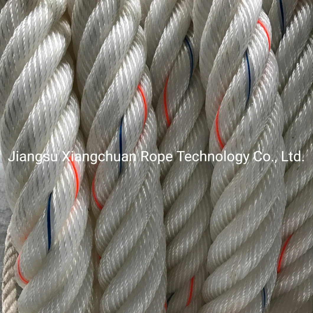 High Strength 8/12 Strand Braided Hawser Polypropylene PP Mono Monofilament Nylon Marine Towing Rope for Mooring