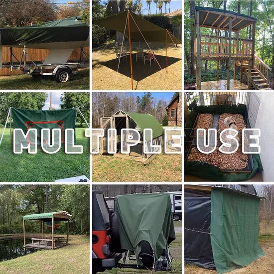 Lona de lona de tamaño terminado de 8 'x 10' con ojales inoxidables