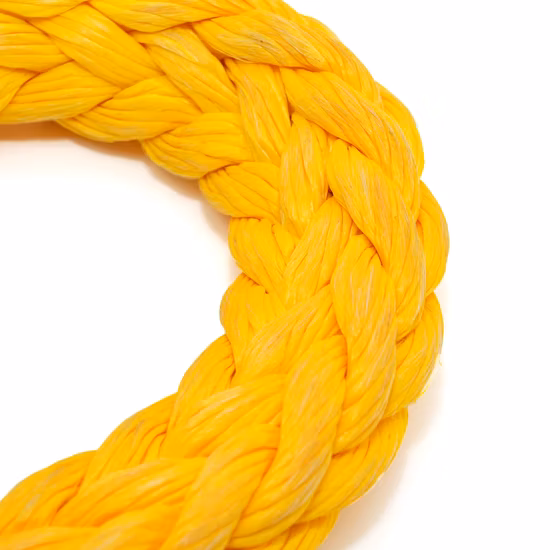 Cuerda de UHMWPE de 8/12 hilos para sísmica submarina en alta mar/remolque/cabrestante/elevación/amarre/recuperación/pesca/aparejo/arborista/eslinga de cable/minería