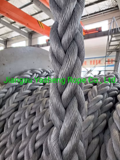 Cubierta de poliéster Impa, 12 hilos trenzados de nailon sintético/PP/PE/UHMWPE/Hmpe, cuerda de cabrestante de remolque marino de plástico para amarre y en alta mar