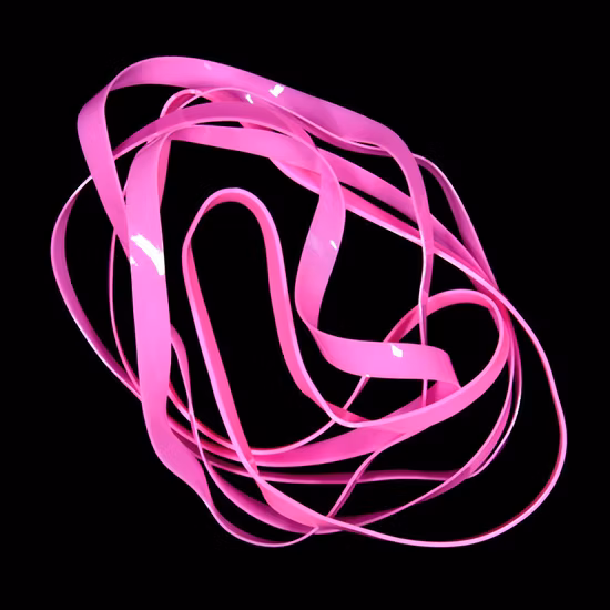 Cintas elásticas para el cabello rosadas y rojas, cinta de goma, lazos elásticos para el cabello de goma natural