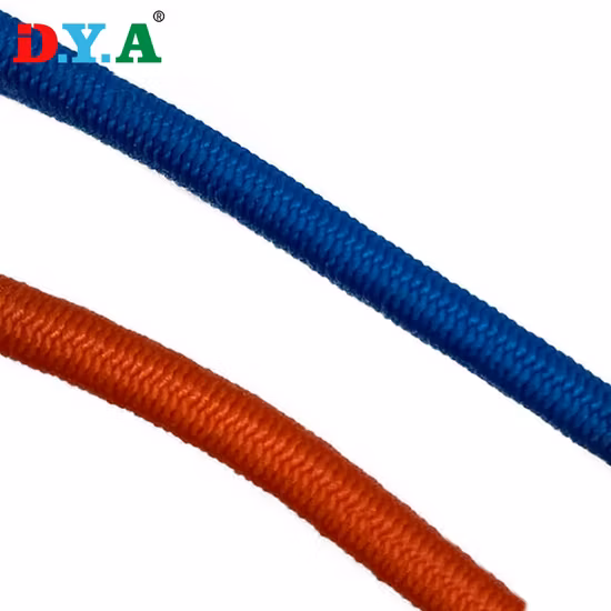 Color negro 5 mm o ancho personalizado PP Cuerda elástica de goma para ropa de ejercicio