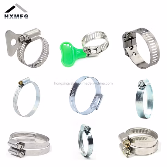 Abrazadera de bronce de rango completo Línea de goma Latón Acero inoxidable Abrazadera de cobre Tubo Plástico Maleable Soporte Hierro Matel Clip de tubería