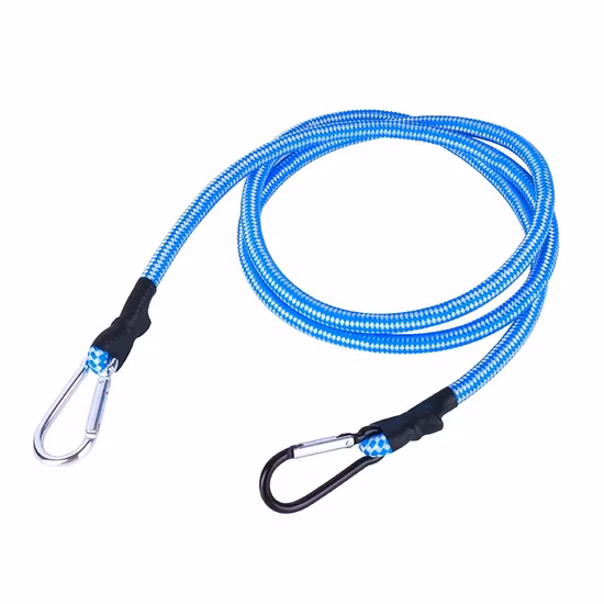 Cuerda elástica con gancho de metal, uso de equipaje de cuerda elástica